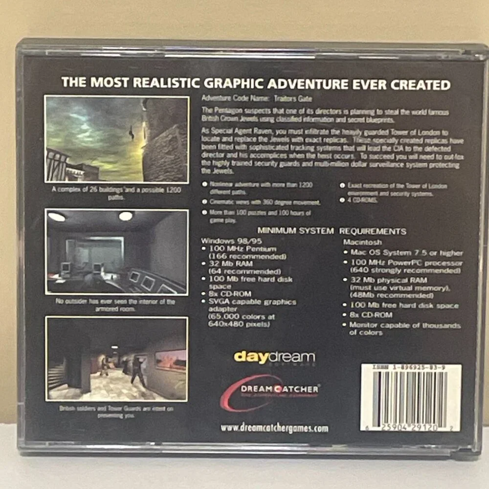 Traitors Gate (PC, 2000) Windows / Mac 4 Disc and instructions